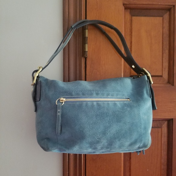 Coach denim blue soho suede bag - Picture 2 of 8